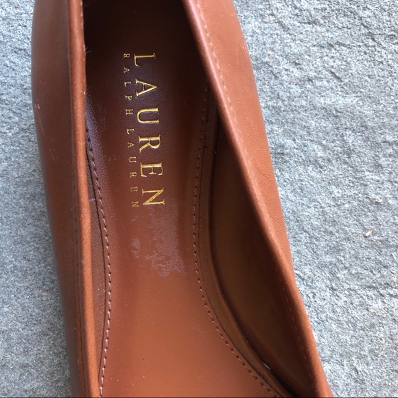 Ralph Lauren Chestnut Brown Leather Bow Flats 5.5 - Picture 12 of 12